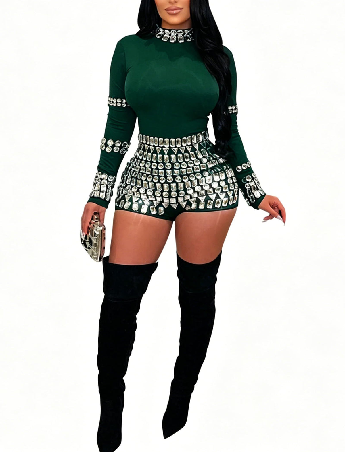 Chicyes Jumpsuits For Women One Piece Sexy Long Sleeve Birthday Outfits