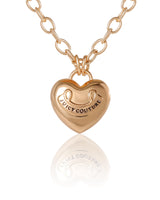 Juicy Couture Gold-Tone Logo Heart Pendant Necklace for Women