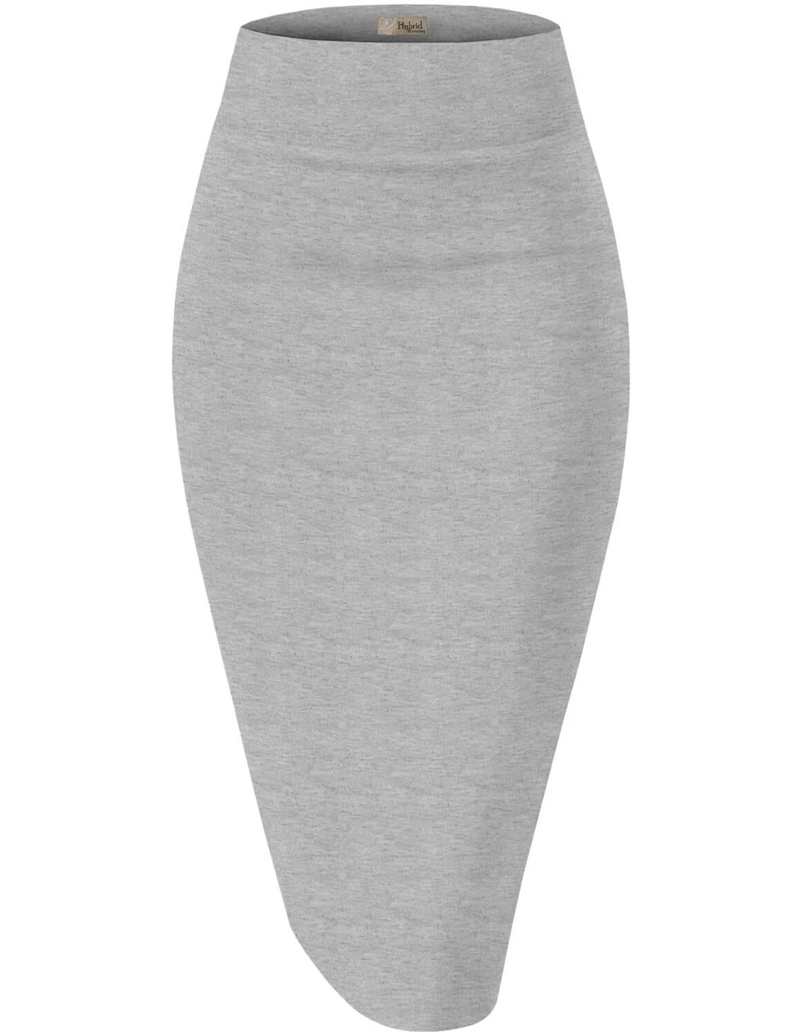 Women's Premium Ponte Stretch High-Waist Pencil Skirt – Below Knee