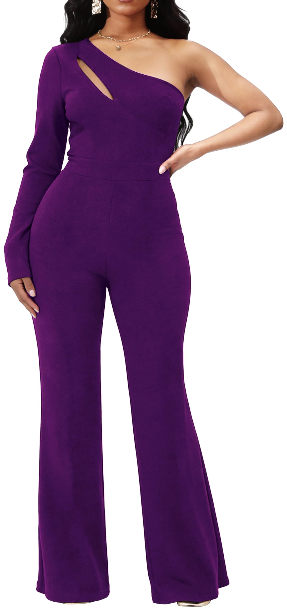 Sexy V Neck Jumpsuit for Women – Elegant Wide Leg Long Pants