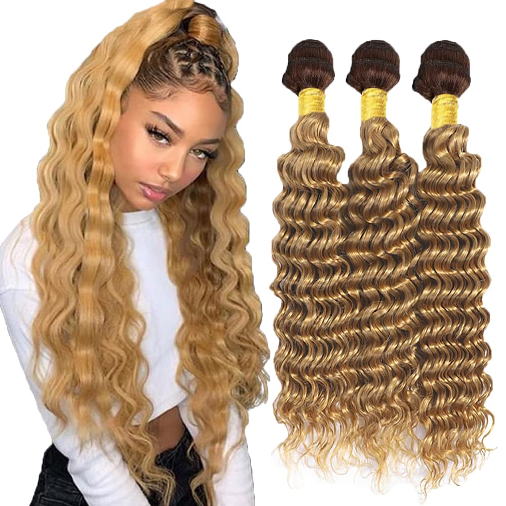 YOUNGHANN Brazilian P4/613 Body Wave Human Hair Bundles – Highlight Blonde Virgin Hair