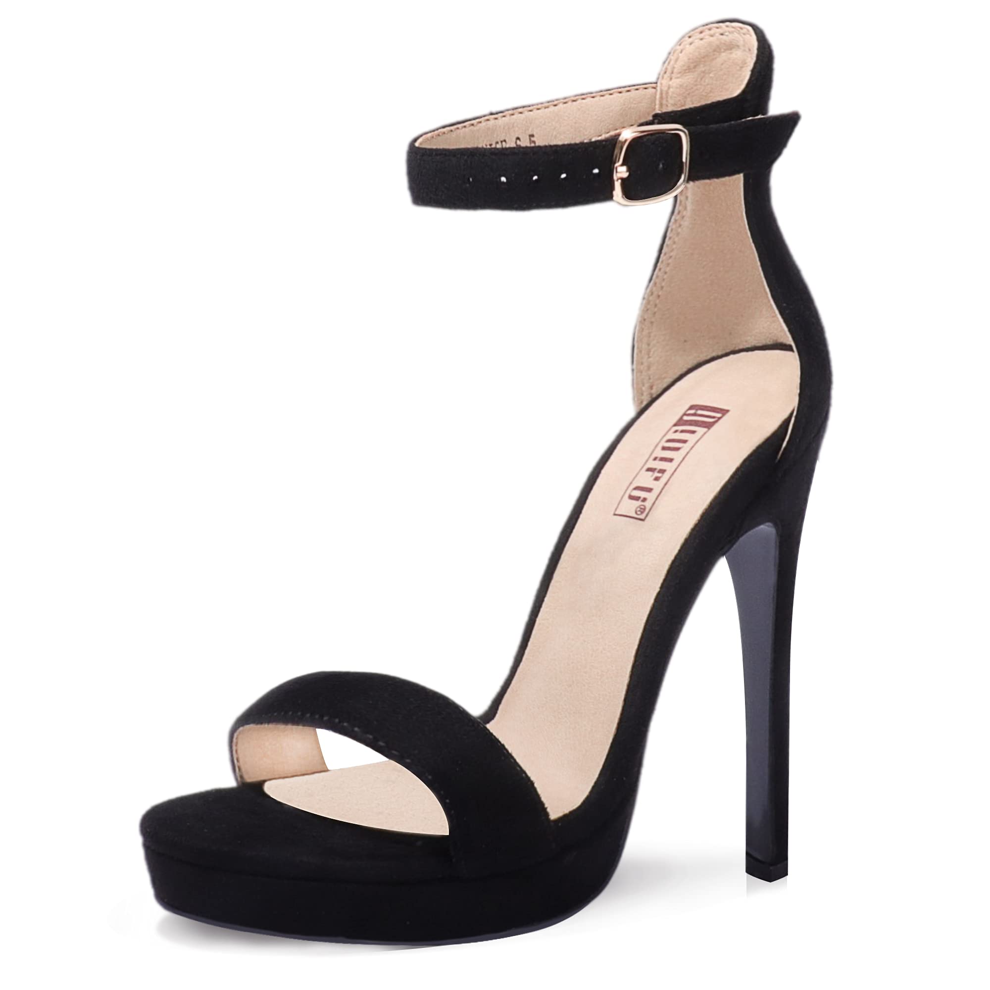 IDIFU Women's 5" Platform Stiletto Heel Sandals | Ankle Strap Open Toe | Wedding & Party