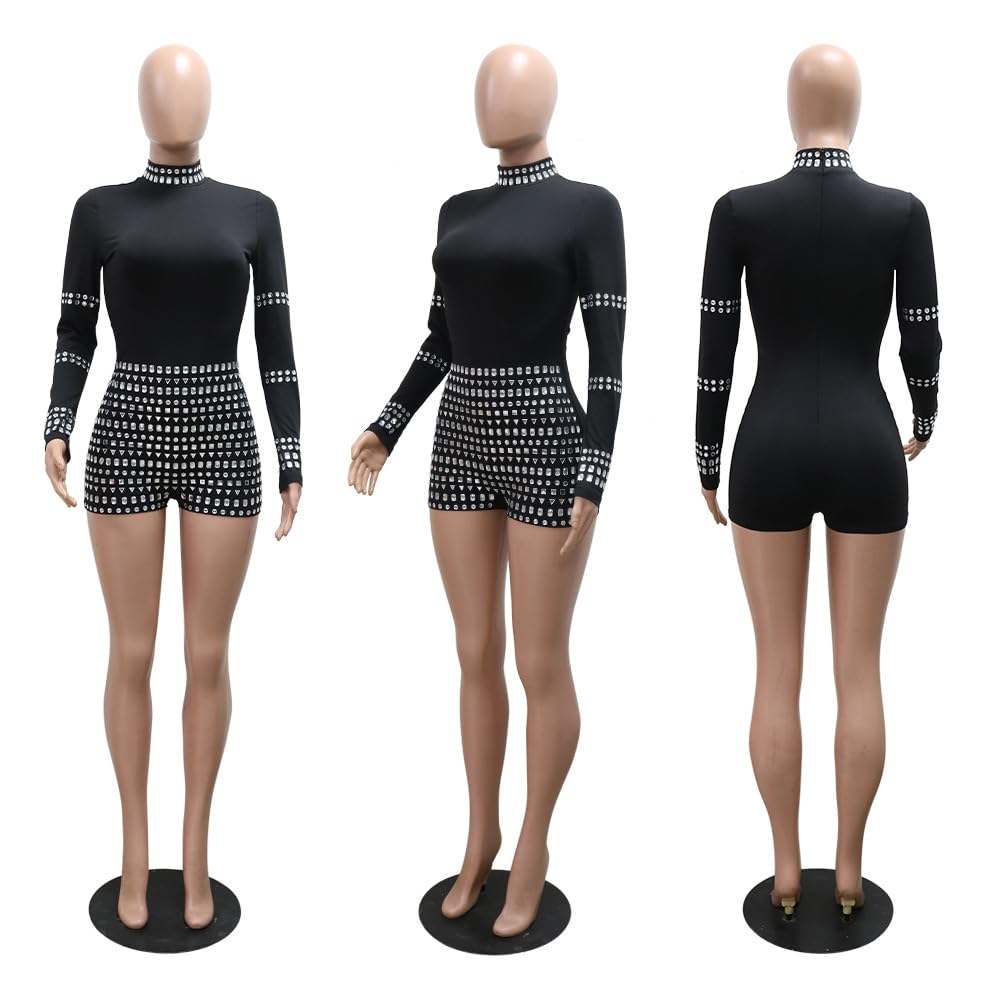 Chicyes Jumpsuits For Women One Piece Sexy Long Sleeve Birthday Outfits