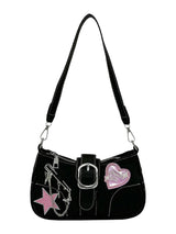 Verdusa Women's Y2K Star Mini Chain Hobo Bag | PU Leather Shoulder Purse | 21 Colors