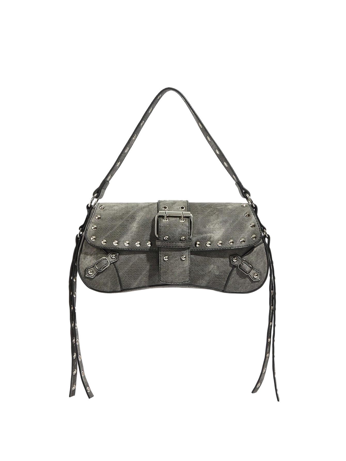 Verdusa Women's Y2K Studded Punk Shoulder Bag | Goth Faux Leather Purse | 15 Colors