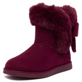 Juicy Couture Women's Slip-On Winter Snow Boots | Faux Fur Lined | Warm Fashion Booties | Sizes 5–12