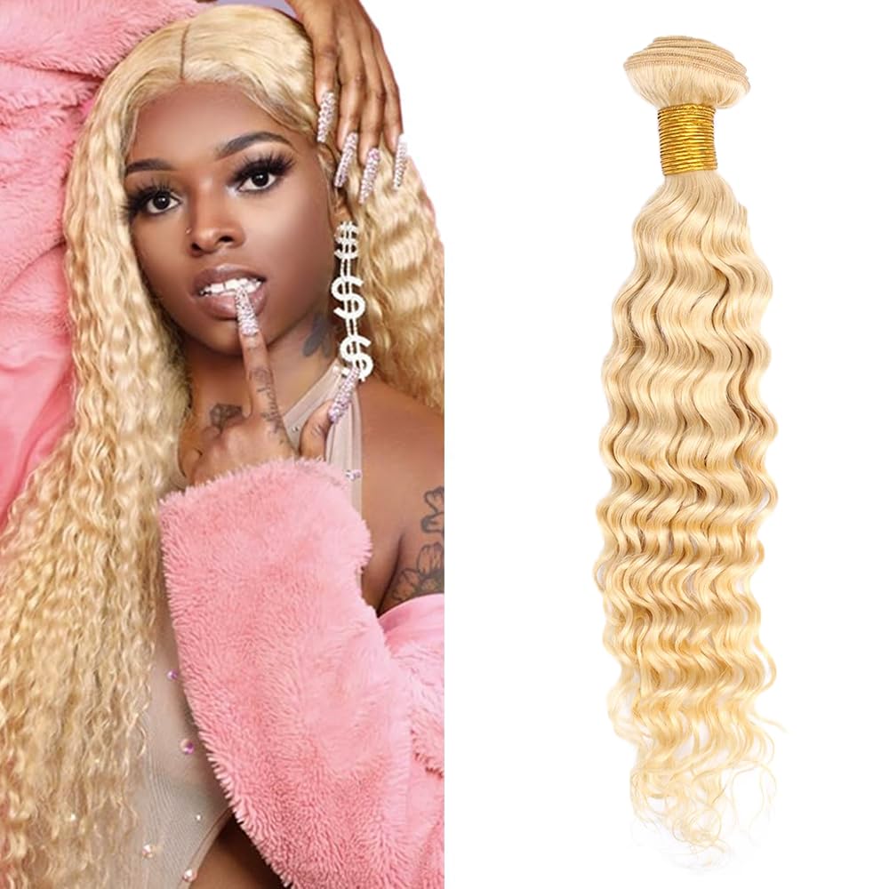 YOUNGHANN Brazilian P4/613 Body Wave Human Hair Bundles – Highlight Blonde Virgin Hair
