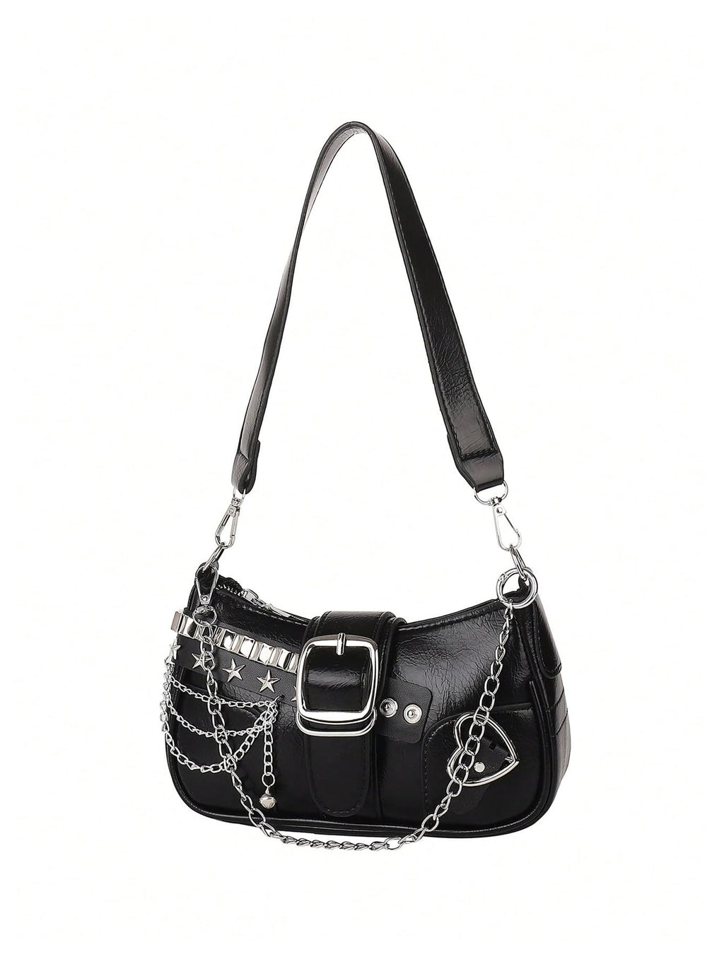 Verdusa Women's Y2K Star Mini Chain Hobo Bag | PU Leather Shoulder Purse | 21 Colors