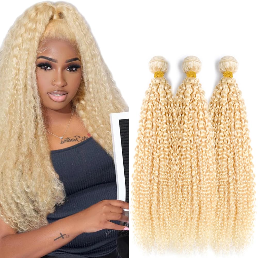 YOUNGHANN Brazilian P4/613 Body Wave Human Hair Bundles – Highlight Blonde Virgin Hair