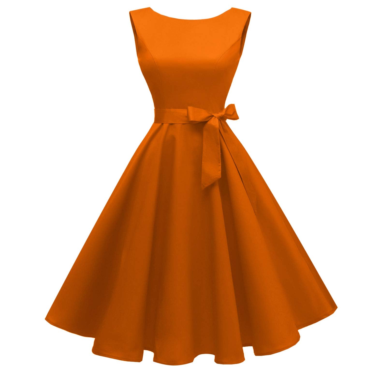 Women's Boatneck Sleeveless Swing Vintage 1950s Cocktail Dress