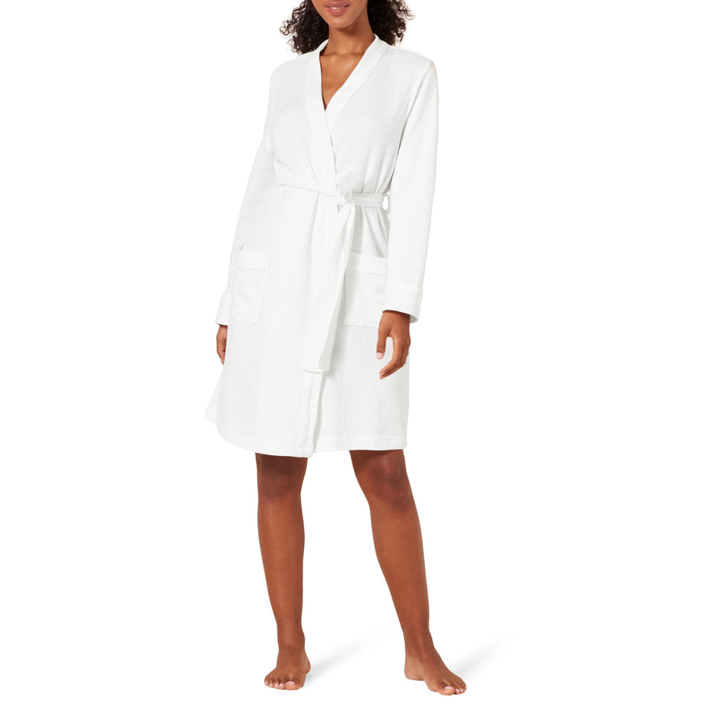 Amazon Essentials Women's Lightweight Waffle Full-Length Bath Robe (Available in Plus Size)