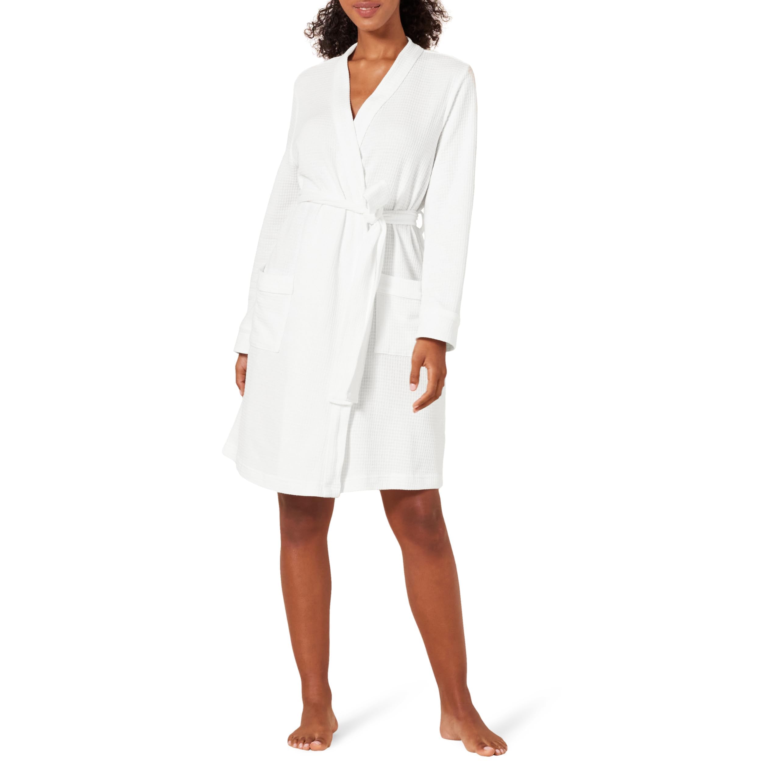 Amazon Essentials Women's Lightweight Waffle Full-Length Bath Robe (Available in Plus Size)