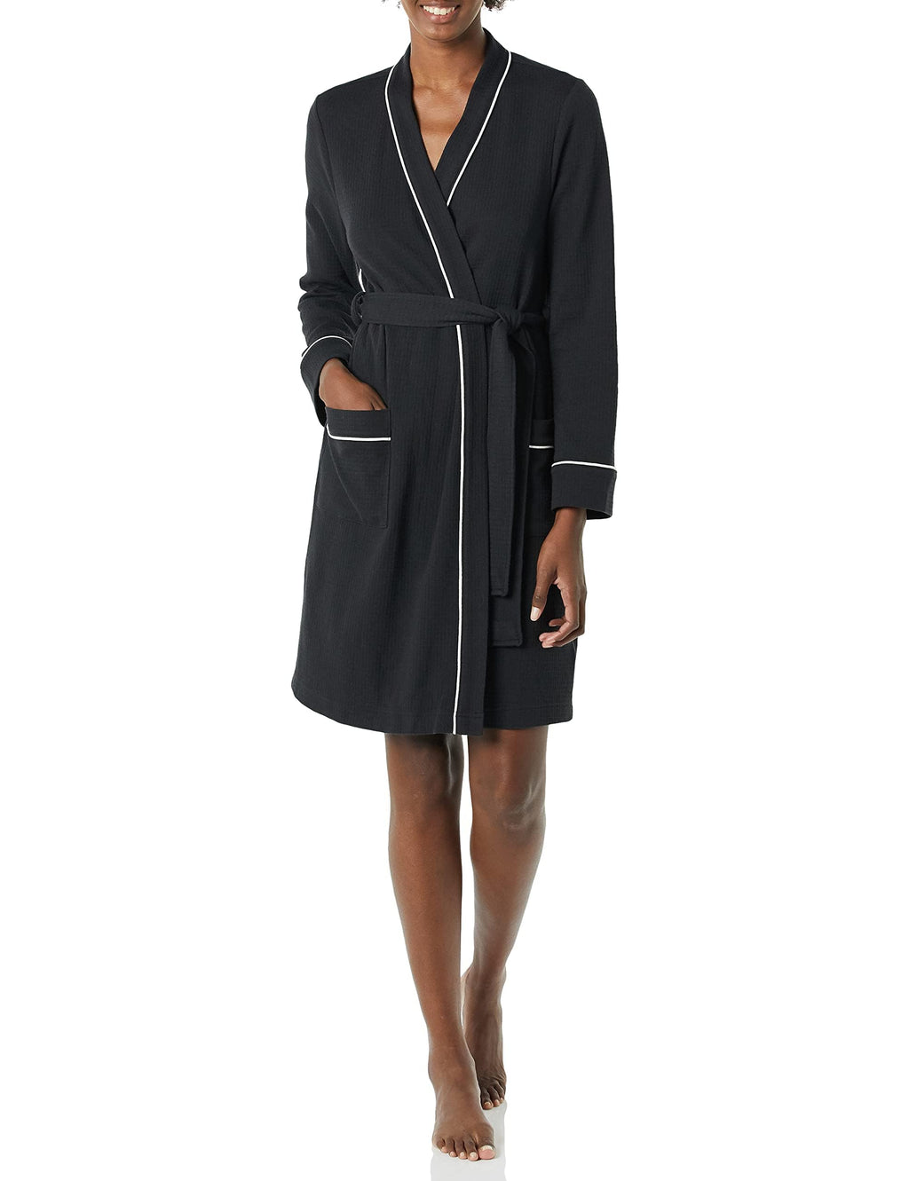 Amazon Essentials Women's Lightweight Waffle Full-Length Bath Robe (Available in Plus Size)