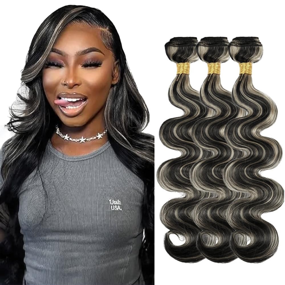 YOUNGHANN Brazilian P4/613 Body Wave Human Hair Bundles – Highlight Blonde Virgin Hair