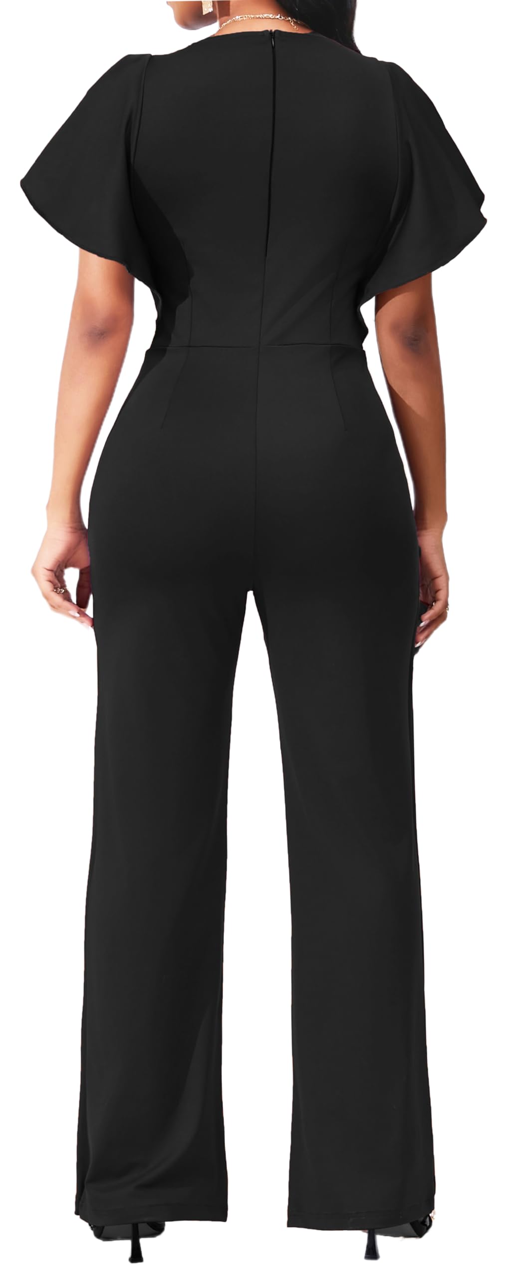 Women's Elegant Jumpsuit – Dressy Formal Long Pants Business Jumpsuit
