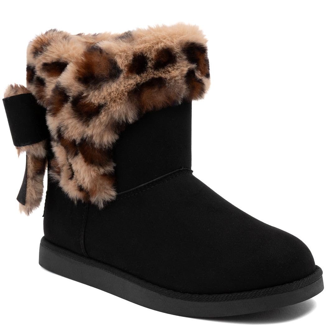 Juicy Couture Women's Slip-On Winter Snow Boots | Faux Fur Lined | Warm Fashion Booties | Sizes 5–12