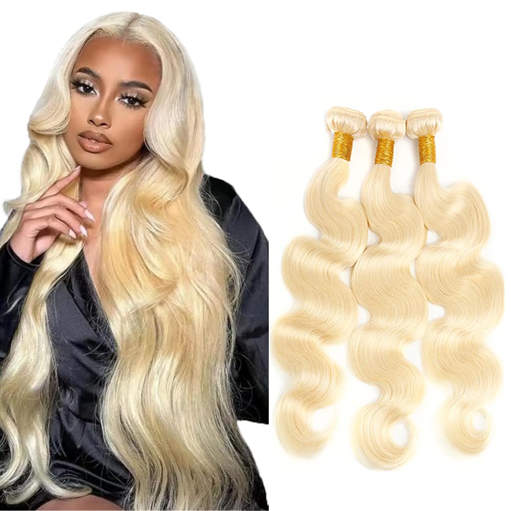 YOUNGHANN Brazilian P4/613 Body Wave Human Hair Bundles – Highlight Blonde Virgin Hair