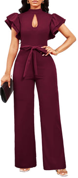 Women's Elegant Jumpsuit – Dressy Formal Long Pants Business Jumpsuit
