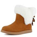 Juicy Couture Women's Slip-On Winter Snow Boots | Faux Fur Lined | Warm Fashion Booties | Sizes 5–12