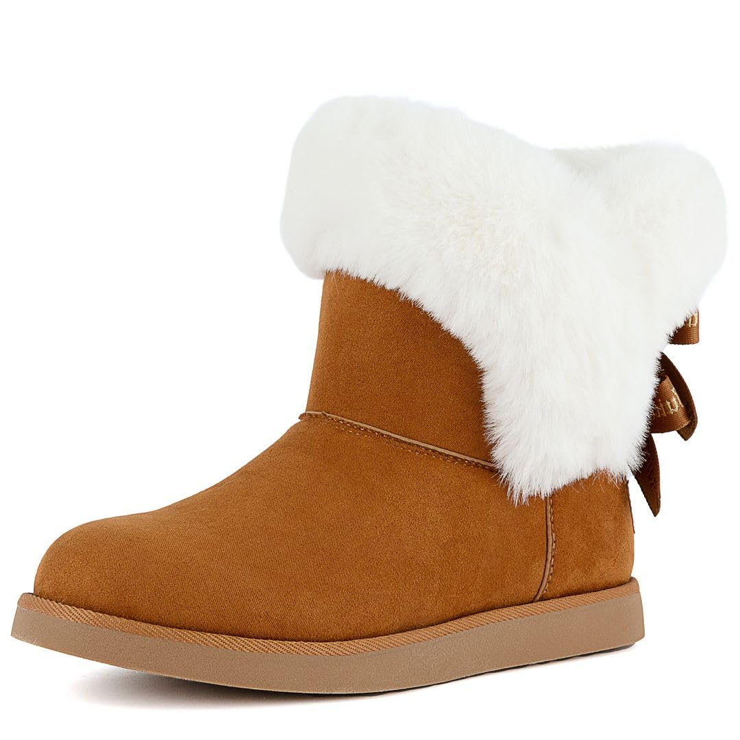 Juicy Couture Women's Slip-On Winter Snow Boots | Faux Fur Lined | Warm Fashion Booties | Sizes 5–12