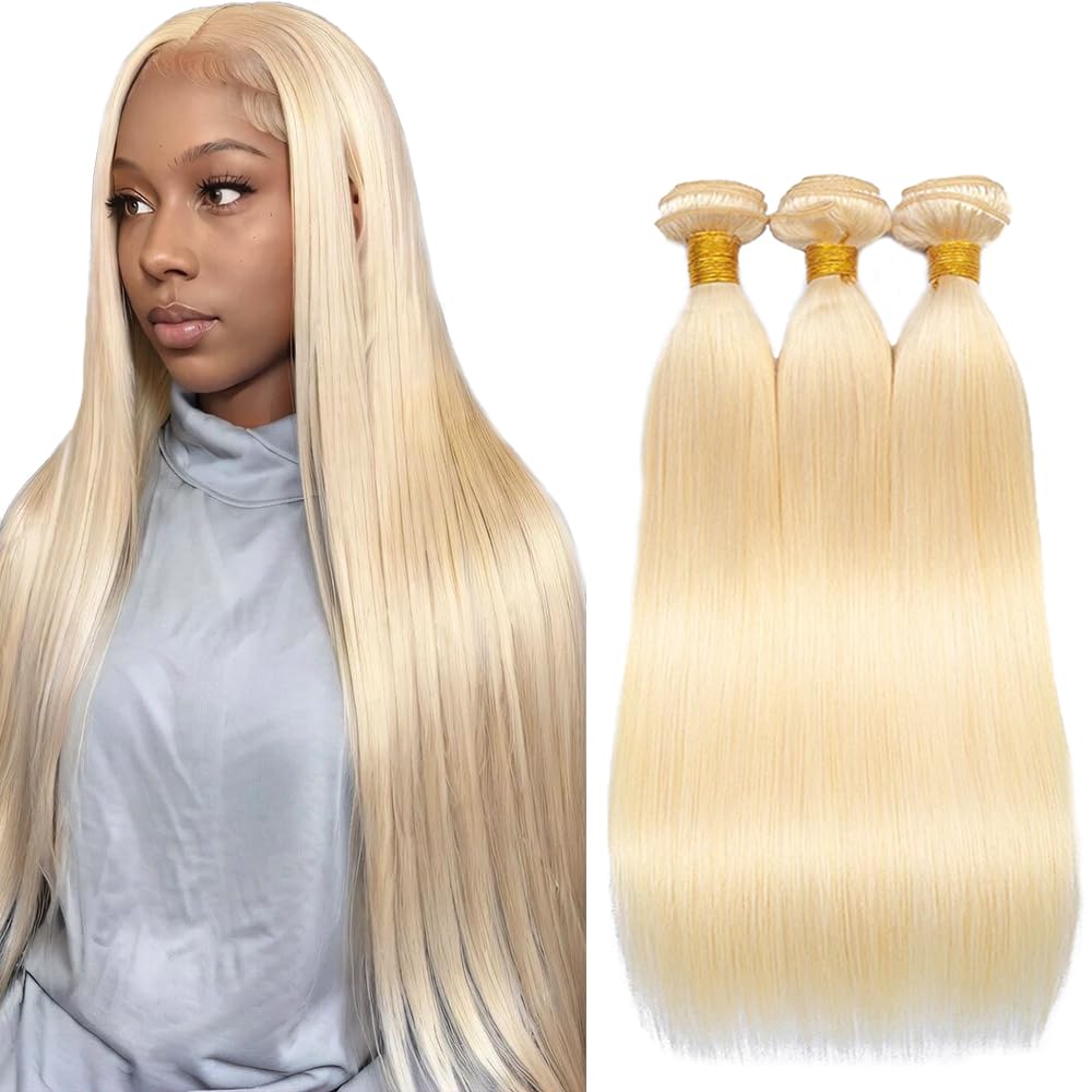 YOUNGHANN Brazilian P4/613 Body Wave Human Hair Bundles – Highlight Blonde Virgin Hair