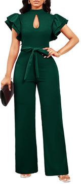 Women's Elegant Jumpsuit – Dressy Formal Long Pants Business Jumpsuit