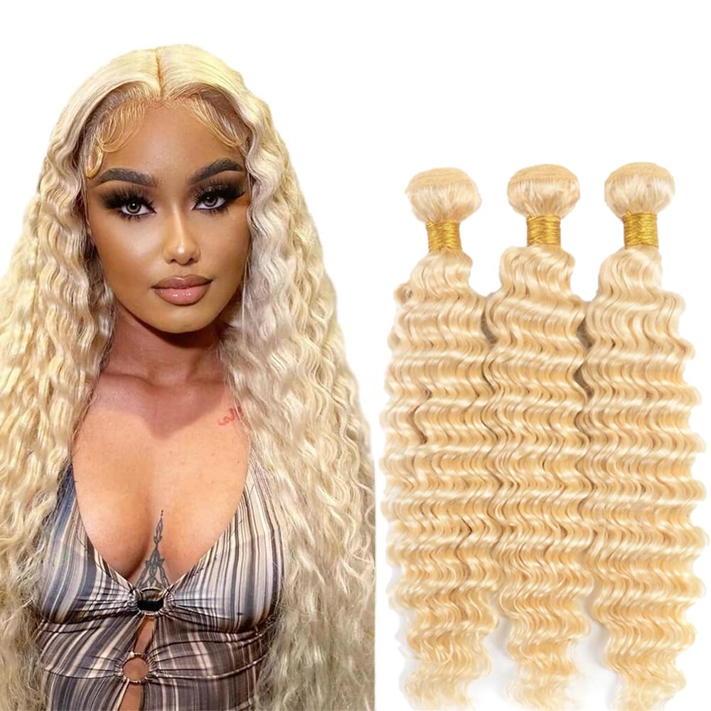 YOUNGHANN Brazilian P4/613 Body Wave Human Hair Bundles – Highlight Blonde Virgin Hair