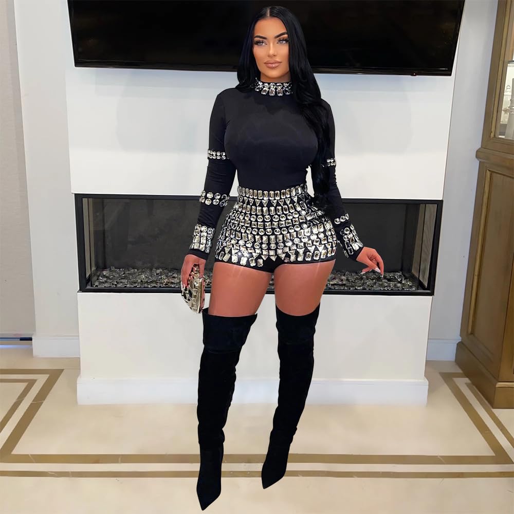 Chicyes Jumpsuits For Women One Piece Sexy Long Sleeve Birthday Outfits