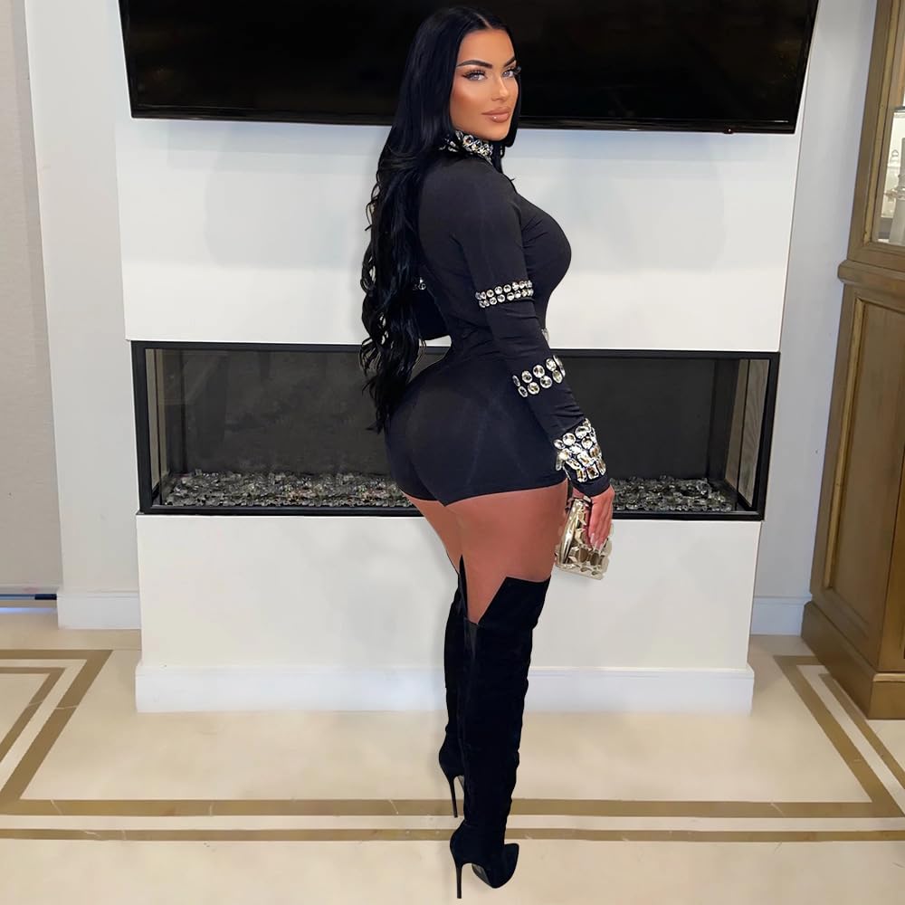 Chicyes Jumpsuits For Women One Piece Sexy Long Sleeve Birthday Outfits