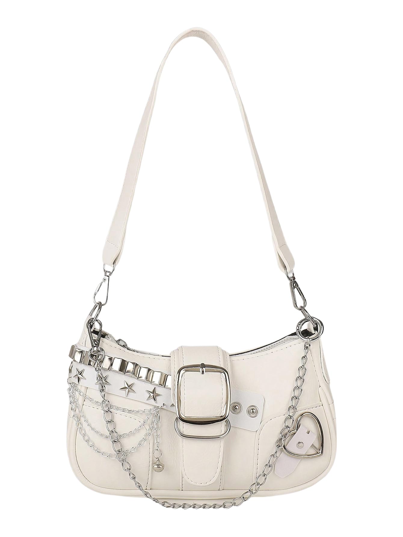 Verdusa Women's Y2K Star Mini Chain Hobo Bag | PU Leather Shoulder Purse | 21 Colors