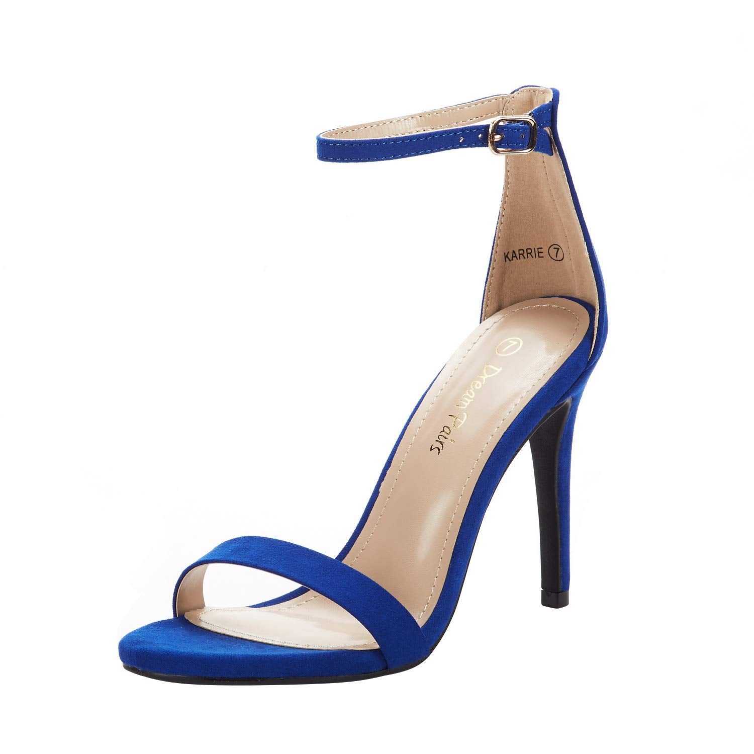 DREAM PAIRS Women's Stiletto Heels Sandals - Open Toe Ankle Strap High Heels