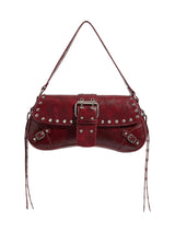 Verdusa Women's Y2K Studded Punk Shoulder Bag | Goth Faux Leather Purse | 15 Colors