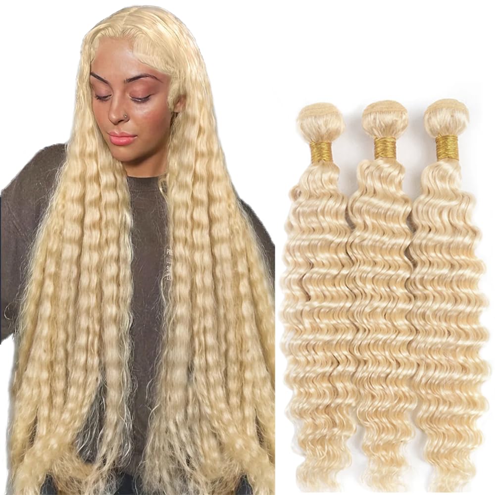 YOUNGHANN Brazilian P4/613 Body Wave Human Hair Bundles – Highlight Blonde Virgin Hair