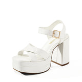 DREAM PAIRS Y2K Platform Chunky Heel Sandals | Square Toe Ankle Strap | Sizes 5–11