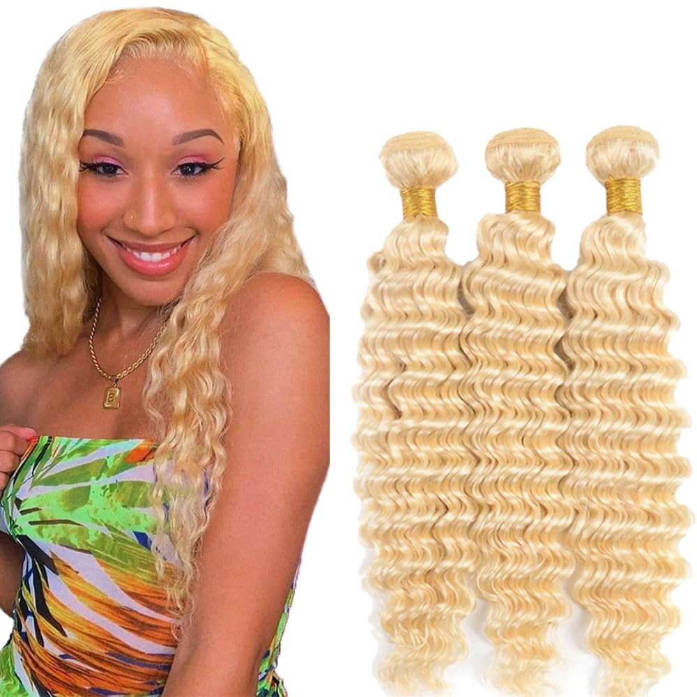 YOUNGHANN Brazilian P4/613 Body Wave Human Hair Bundles – Highlight Blonde Virgin Hair