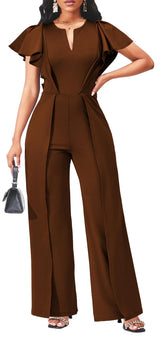 Women's Elegant Jumpsuit – Dressy Formal Long Pants Business Jumpsuit