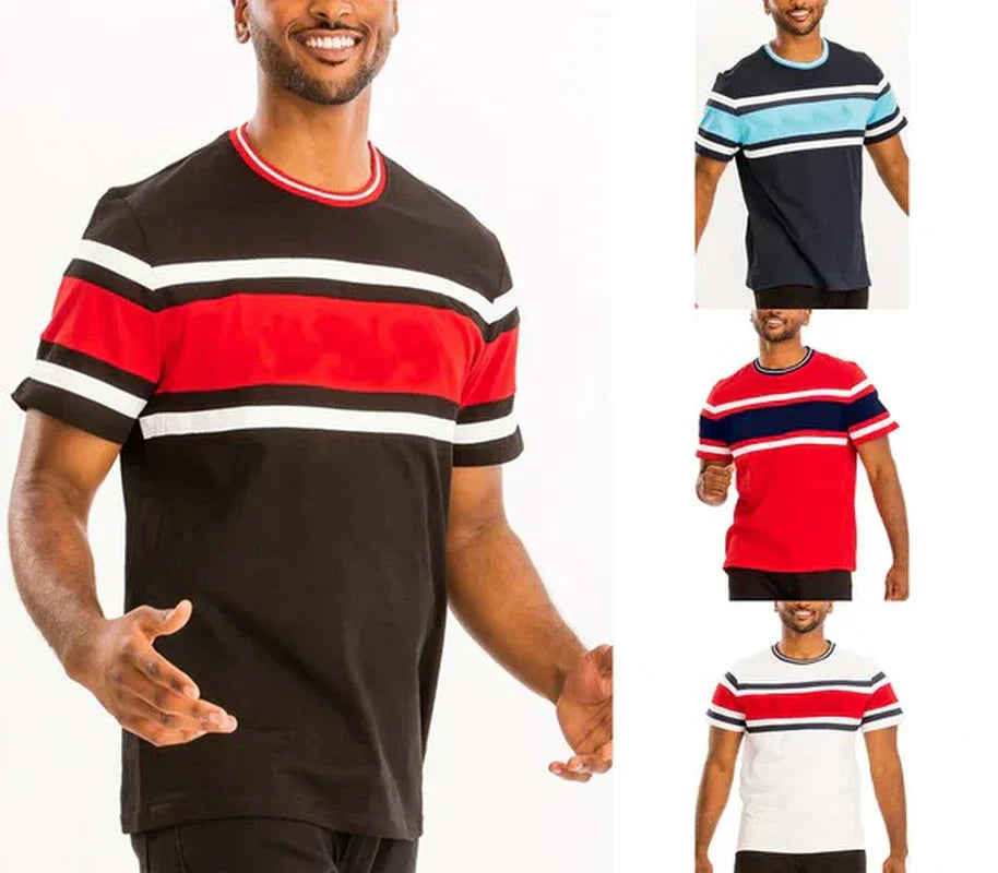 COTTON THREE STRIPE TSHIRT - Dazzling Beauty Solution