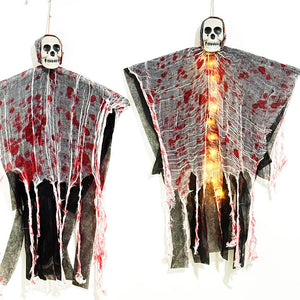 Halloween Decoration Blood-dyed Luminous Skull Hanging Ghost Outdoor Ornaments - Dazzling Beauty Solution