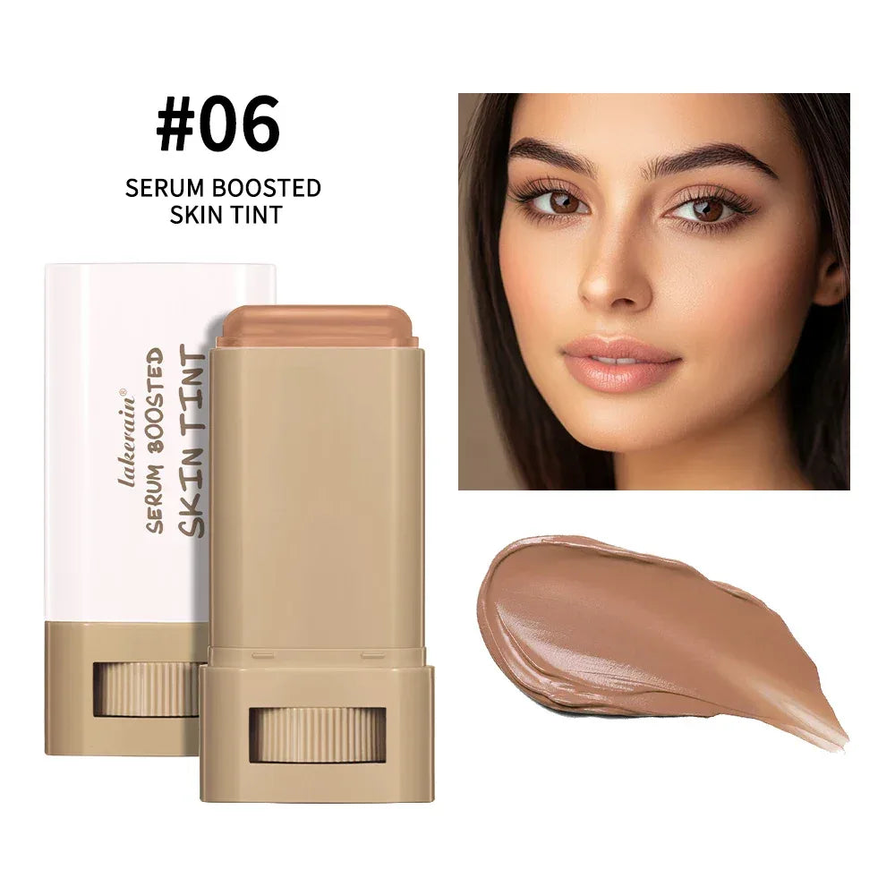 Vegan Serum-Infused Foundation Stick – Hydrating Skin Tint Balm, Anti-Aging, Sensitive-Skin Friendly (6 Shades) - Dazzling Beauty Solution
