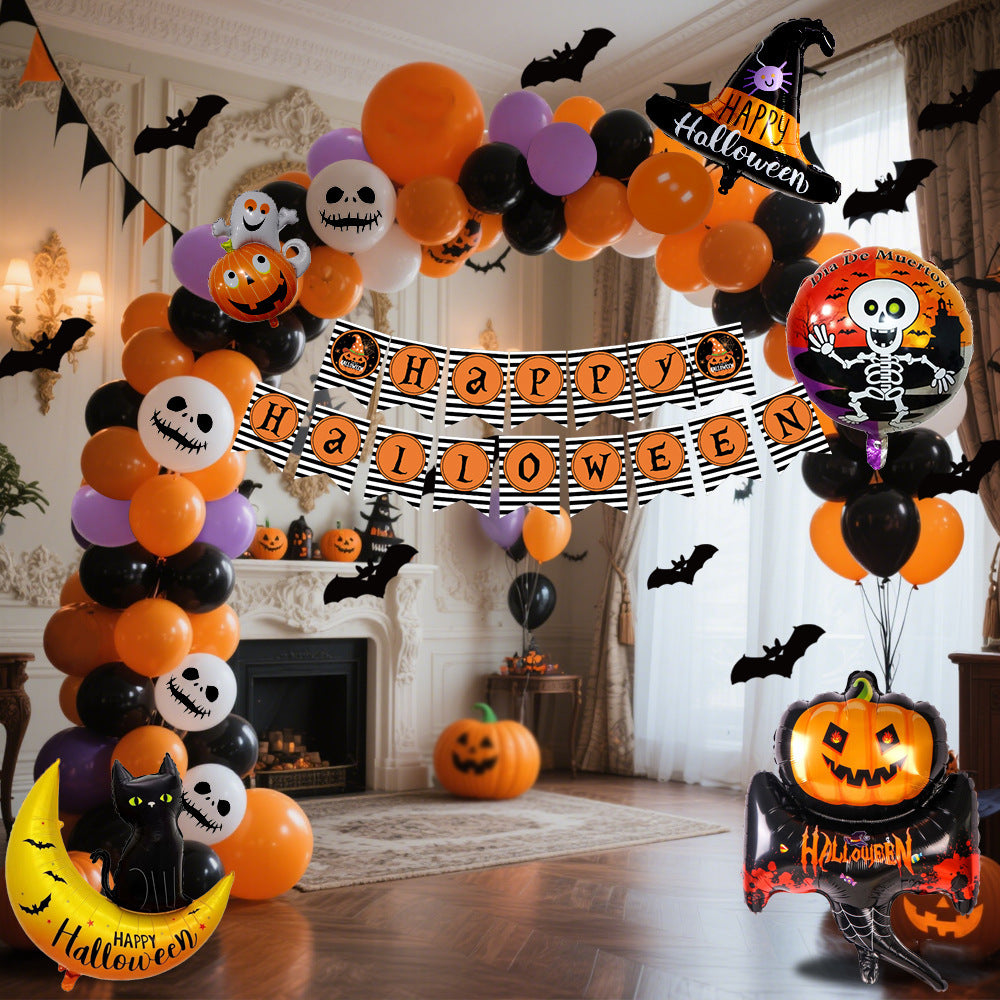 Halloween Hanging Flag Balloon Set Party Decoration Supplies - Dazzling Beauty Solution