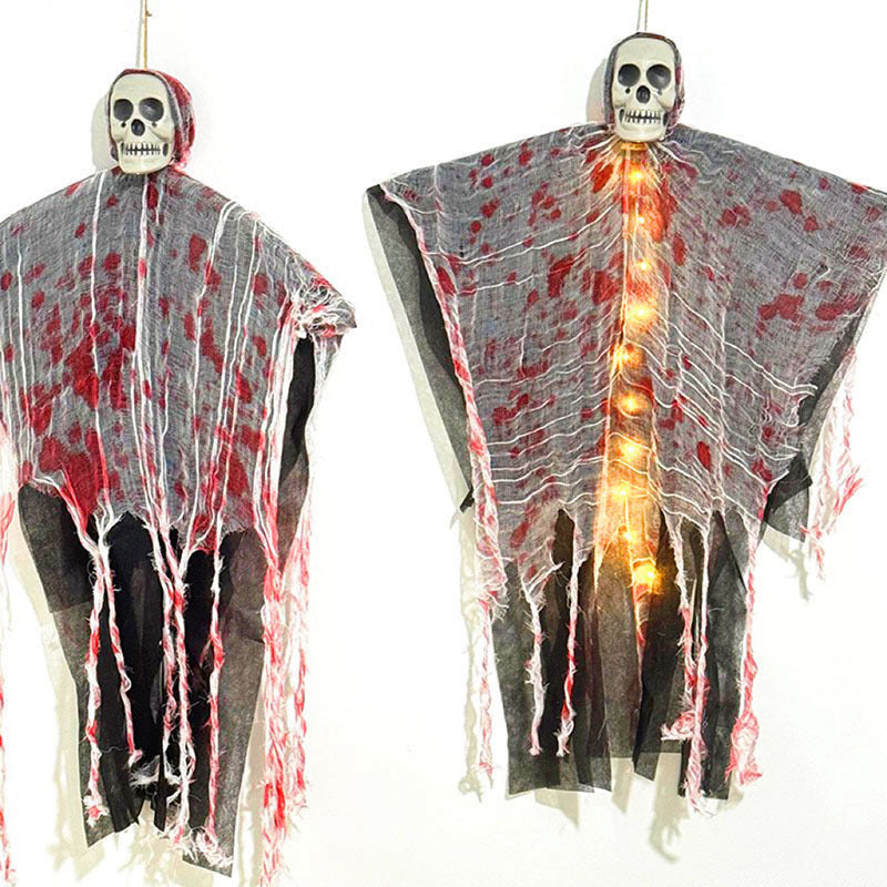 Halloween Decoration Blood-dyed Luminous Skull Hanging Ghost Outdoor Ornaments - Dazzling Beauty Solution