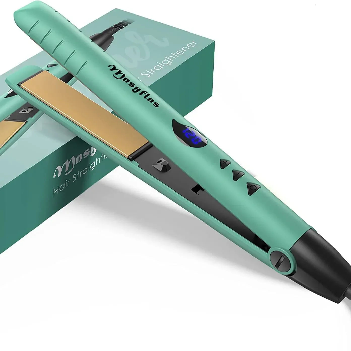2-in-1 Mini Hair Straightener & Curler Set with LCD Display – Adjustable Temp, Fast Heat, Portable, Gift-Ready - Dazzling Beauty Solution