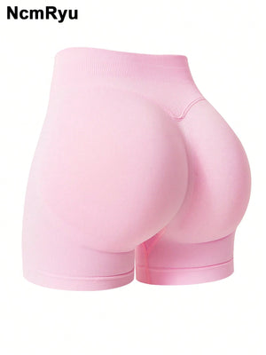 Ncmryu Women'S Seamless Butt Lifting Sports Shorts for Gym Workout