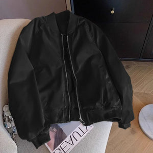 Women’s Cotton Bomber Jacket – Casual Aviator Coat - Dazzling Beauty Solution