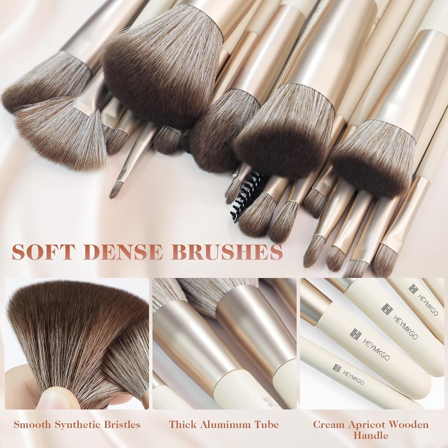 22-Piece Pro Makeup Brush Set with Case & Remover Pads