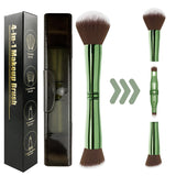 4 in 1 Makeup Brush, Travel Makeup Brush Set with Case, Mini Makeup Brushes, Powder Foundation Brush, Concealer Brush, Eyeshadow Brush, Dual Ended Makeup Brush for Liquid,Cream, Powder