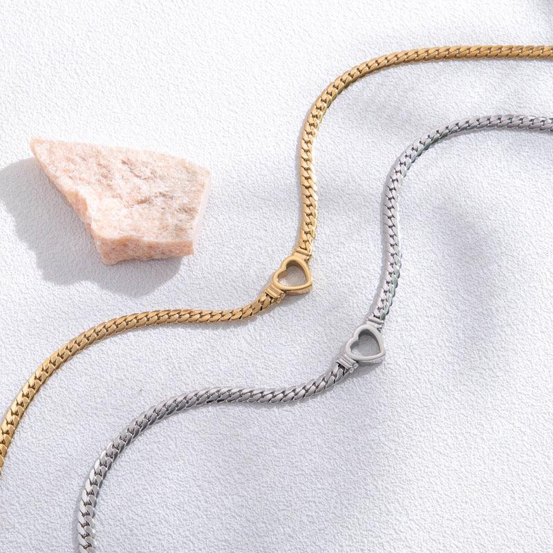 Fashion Simple Hollow Heart Titanium Steel Bracelet - Dazzling Beauty Solution