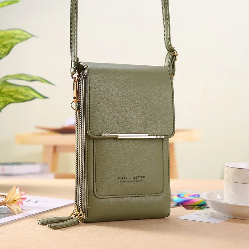 Touch Screen Mobile Phone Bag Small Crossbody Shouder Bags Women Long Wallet - Dazzling Beauty Solution