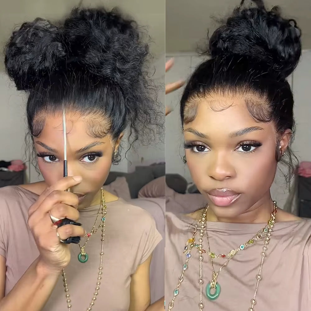 Invisible Strap Snug Fit 360 Full Lace Glueless Wig 30 Inch Water Wave Lace Front Human Hair Wig Deep Wave Hd Lace Frontal Wig