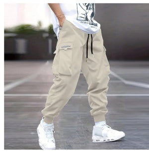 Men’s Winter Multi-Pocket Cargo Pants – Casual Hip-Hop Drawstring Streetwear Trousers - Dazzling Beauty Solution